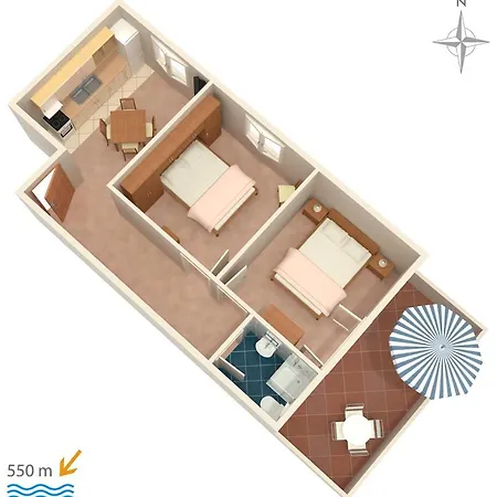 And With Parking Space Barbat, Rab - 5070 Guest house